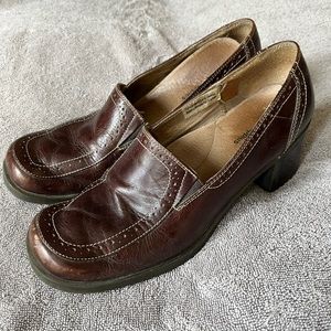 Women’s chocolate brown Hush Puppies loafers